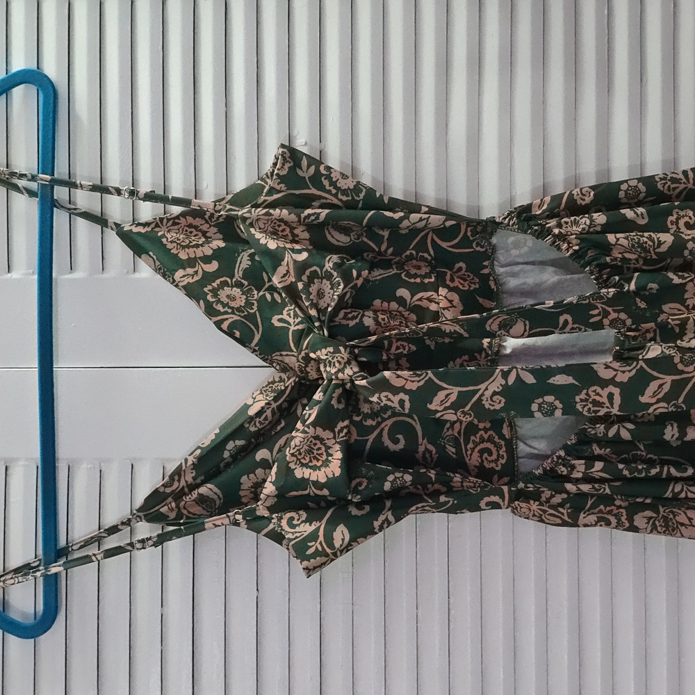 Floral Green Maxi Dress